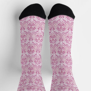 Chaussette Élégant motif floral rose