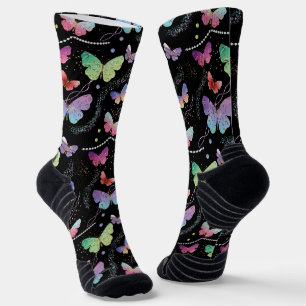 Chaussette Élégant Papillons Bright Violet