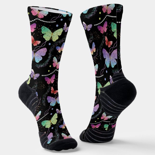 Chaussette Élégant Papillons Bright Violet (Angulaire)