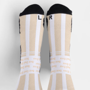 Chaussette Élégant rayé Meilleur Papa Personnalisé