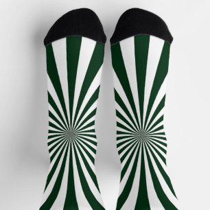Chaussette Elégant vert olive motif géométrique Moderne