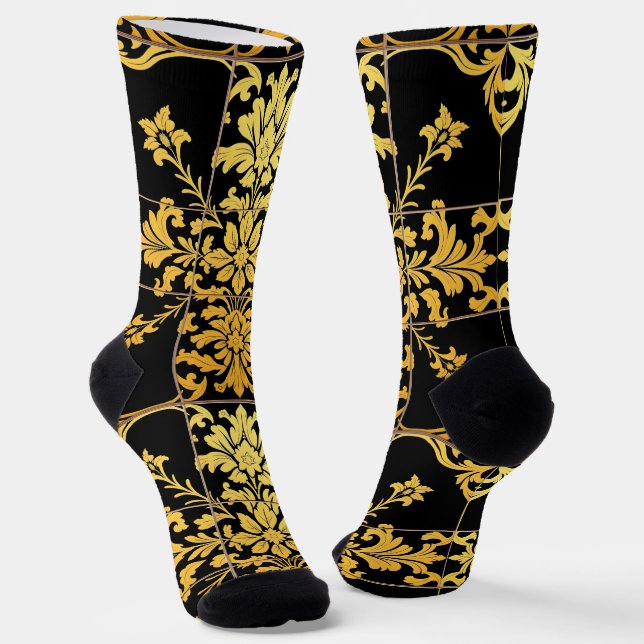 Chaussette Elégante Collection Florale Luxe tendance (Angulaire)
