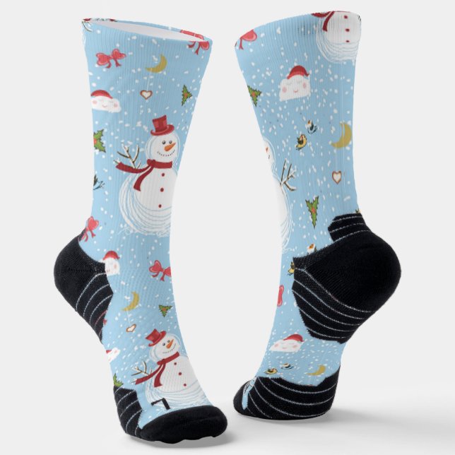 Chaussette Éléments de Noël Bonhomme de neige (Angulaire)
