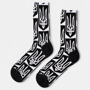 Chaussette Emblème graphique contemporain Tryzub d'Ukraine