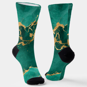 Chaussette Emerald Green et Gold abstrait