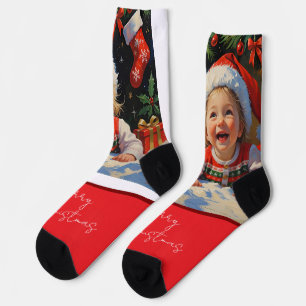 Chaussette Emerald Simple Mignon Père Noël