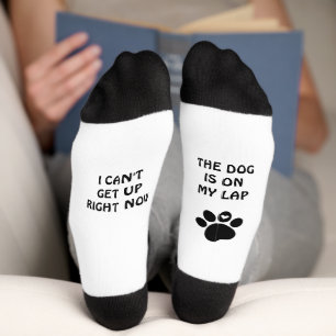 Chaussette Empreinte de patte de chien et texte amusant