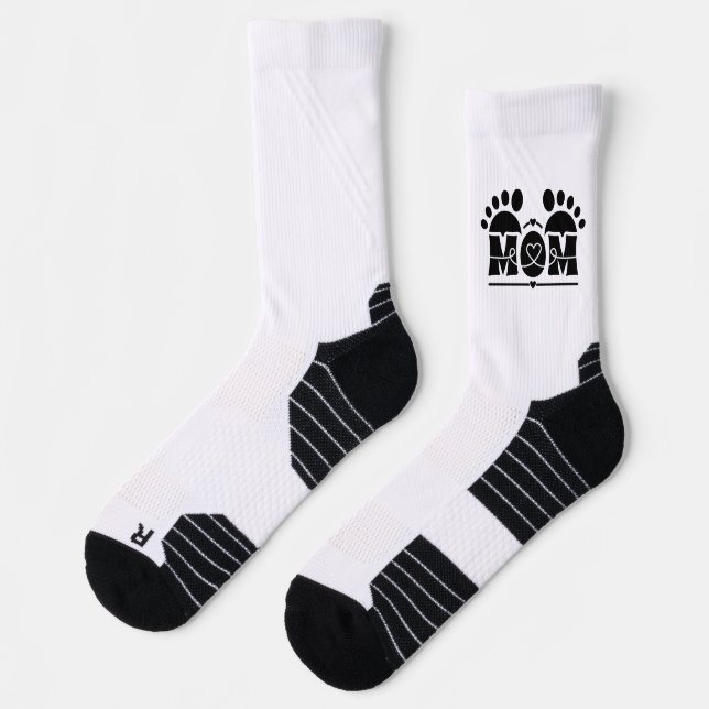 Chaussette Empreinte de pied de coeur de MAMAN (Gauche)