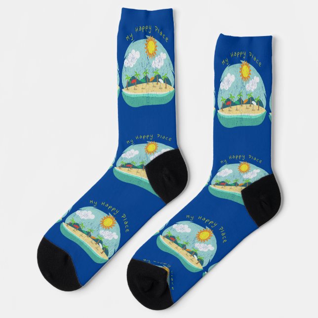 Chaussette Endroit heureux de la plage Thunder_Cove (Gauche)