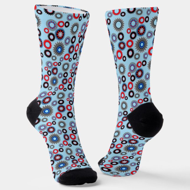 Chaussette Engrenages colorés (Angulaire)