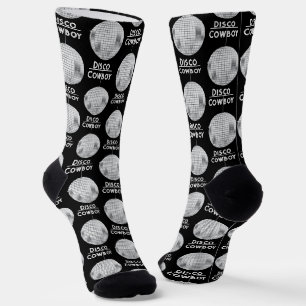 Chaussette Enterrement de vie de garçon Cowboy Disco Balle de