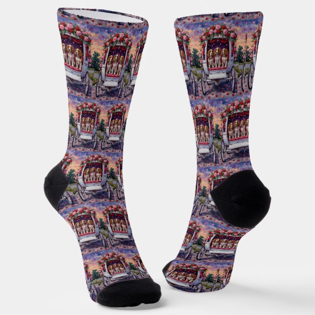 Chaussette Épagneul breton Saint-Valentin  (Angulaire)