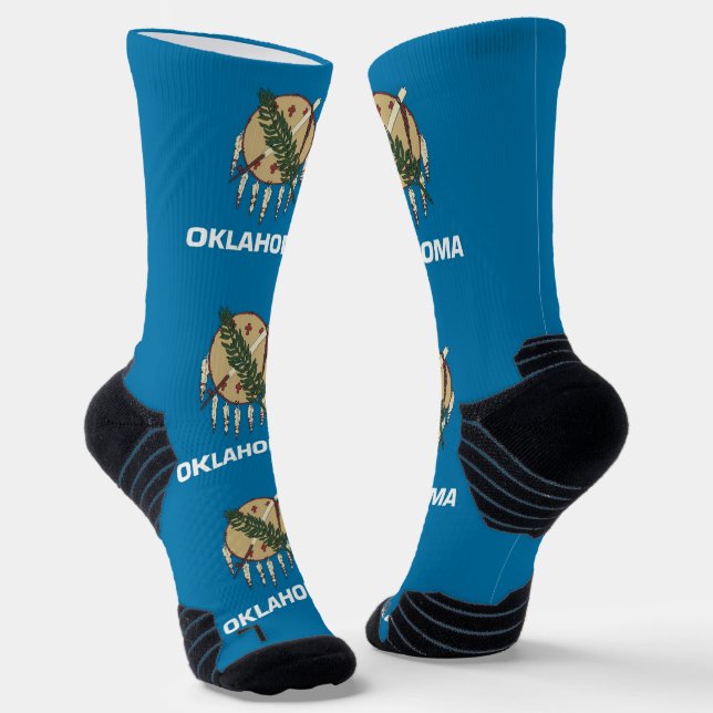 Chaussette Équipement sportif avec drapeau de l'Oklahoma (Angulaire)