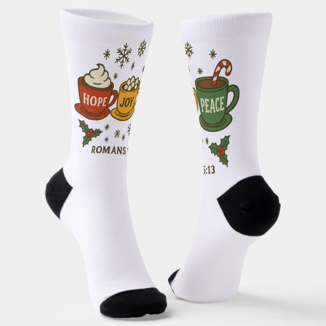 Chaussette Espoir Joie Paix et Chocolat (Angulaire)