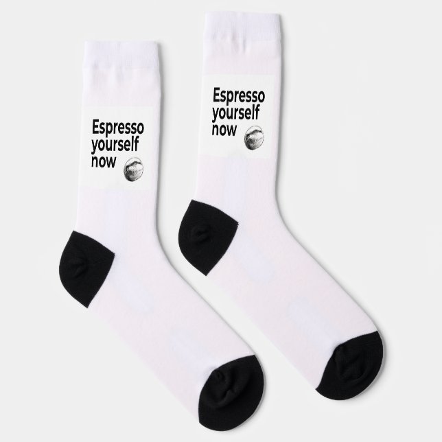 Chaussette Espresso Yourself Now Citation de café avec Bean (Droite)