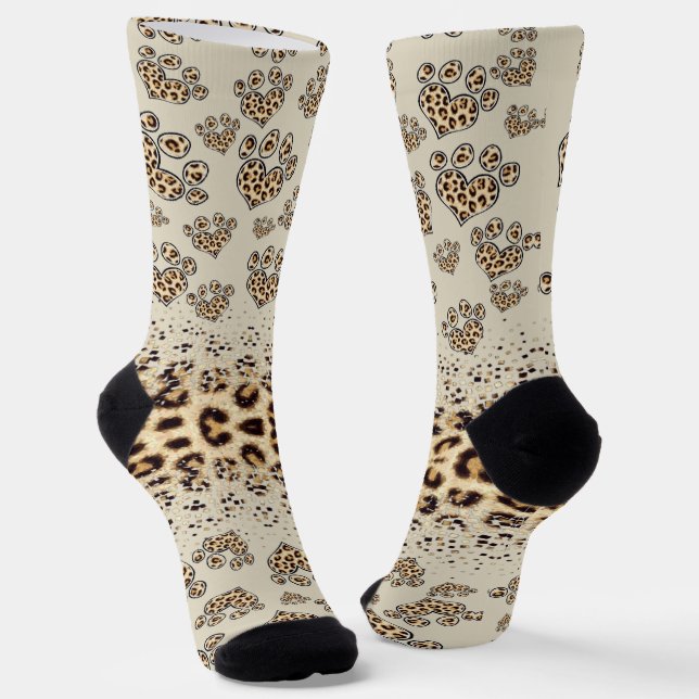 Chaussette estampado integral  huellas de mascotas (Angulaire)