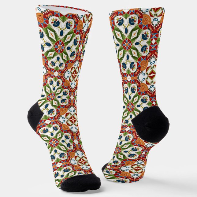 Chaussette ethnic Arabic oriental ornament vintage (Angulaire)