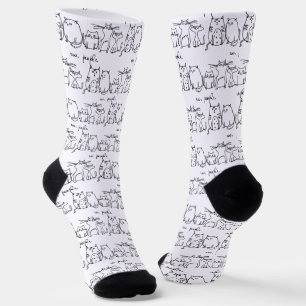 Chaussette Ew, Les Gens Drôle Amoureux de les chats Meowy