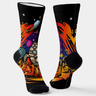 Chaussette Exploser le vaisseau spatial