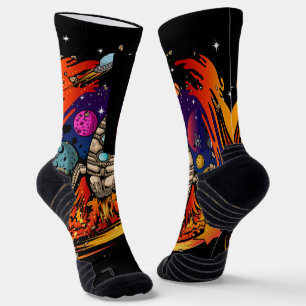Chaussette Exploser le vaisseau spatial
