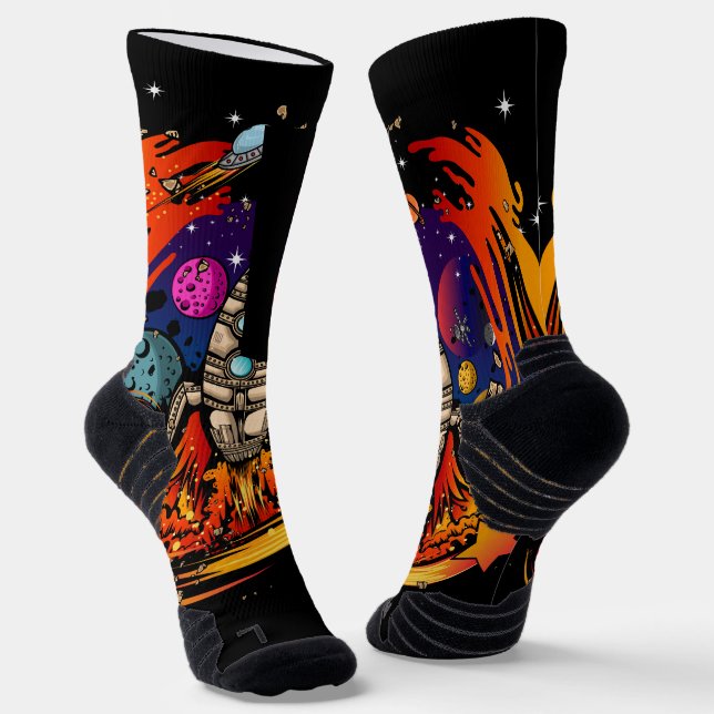 Chaussette Exploser le vaisseau spatial (Angulaire)
