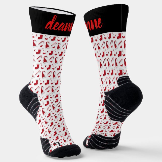Chaussette Famille de Noël simple et élégante (Angulaire)