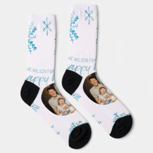 Chaussette Famille Noël Coutume Durable Équipe Premium