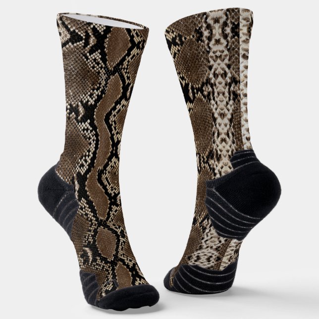 Chaussette Faux Rock Python Snakeskin (Angulaire)