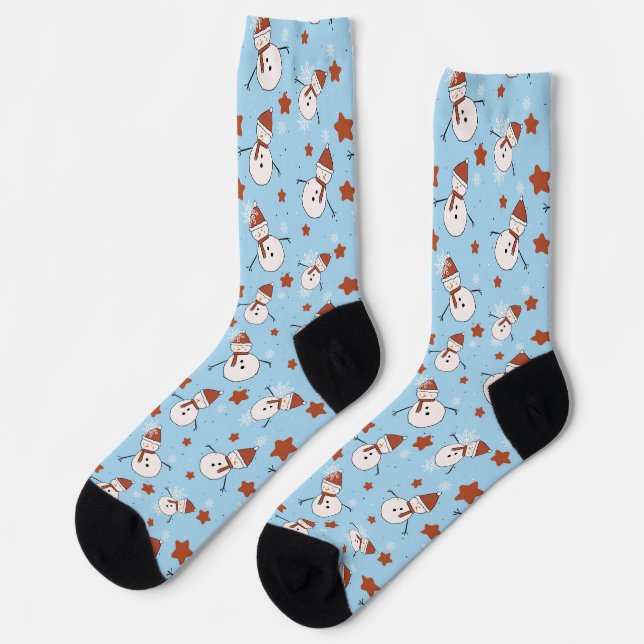 Chaussette Festive Snowman Christmas Socks (Gauche)