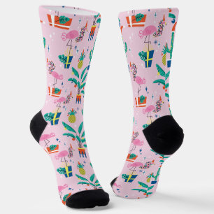 Chaussette Festive Tropical Noël Motif