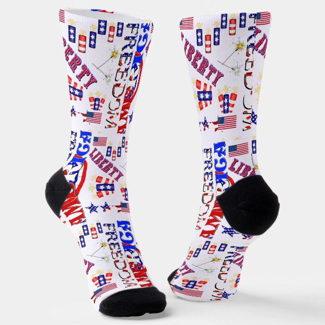 Chaussette Fête de l'Indépendance Patriotique (Angulaire)
