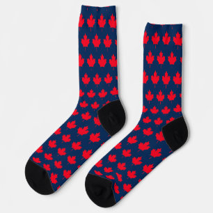 Chaussette Feuille d'érable canadienne. CANADA. Patriotique.