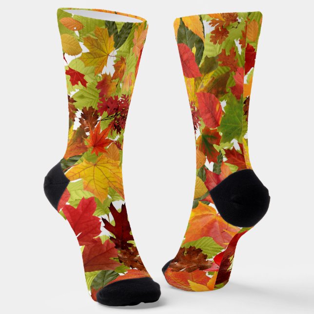 Chaussette Feuilles automnales d'automne (Angulaire)