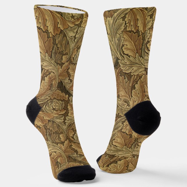 Chaussette Feuilles d'Acanthus par William Morris, Textile An (Angulaire)