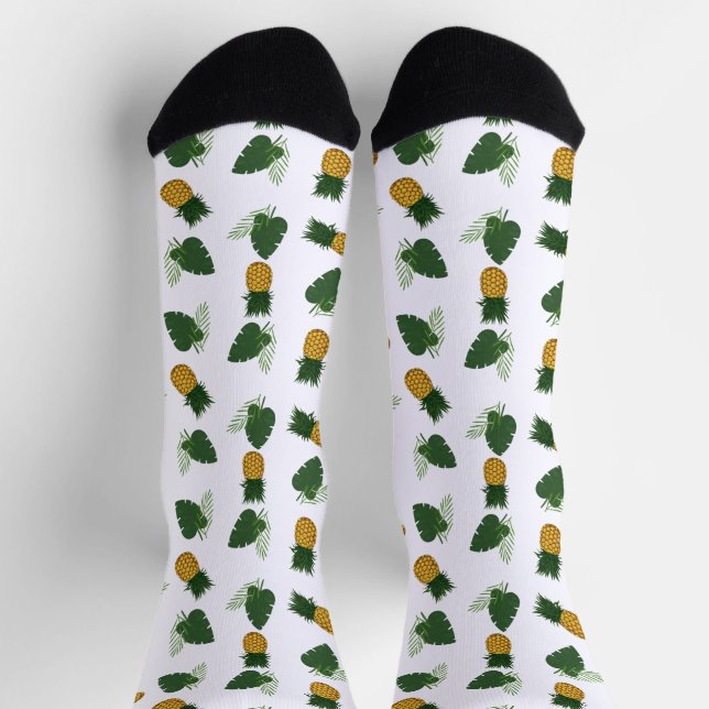 Chaussette Feuilles D'Ananas Et De Palmiers (Haut)