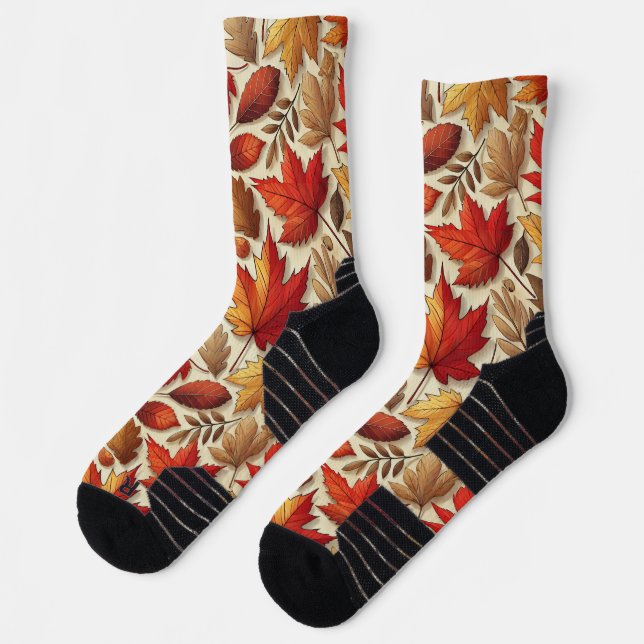 Chaussette feuilles d'automne classiques (Gauche)