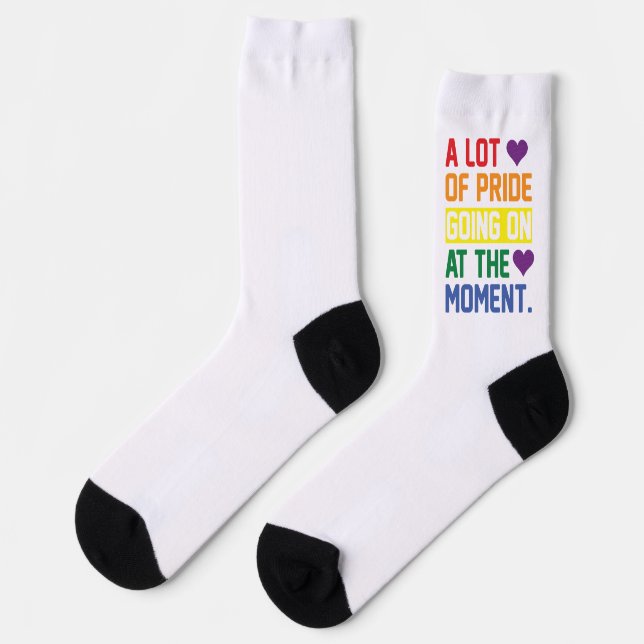 Chaussette Fierté arc-en-ciel LGBTQ+ colorée (Gauche)
