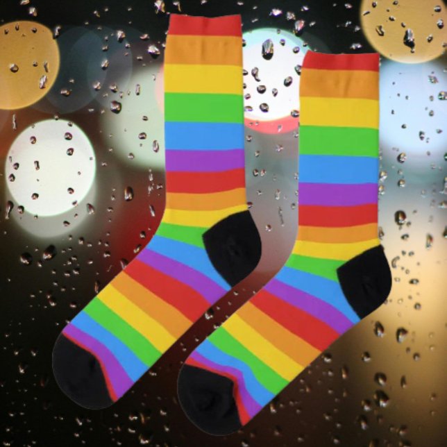 Chaussette Fierté : drapeau arc-en-ciel (Créateur téléchargé)