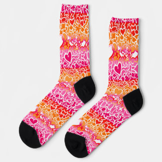 Chaussette Fierté lesbienne Sunset Squiggle