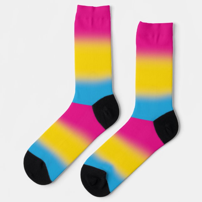 Chaussette Fierté pansexuelle à dégradé  (Gauche)