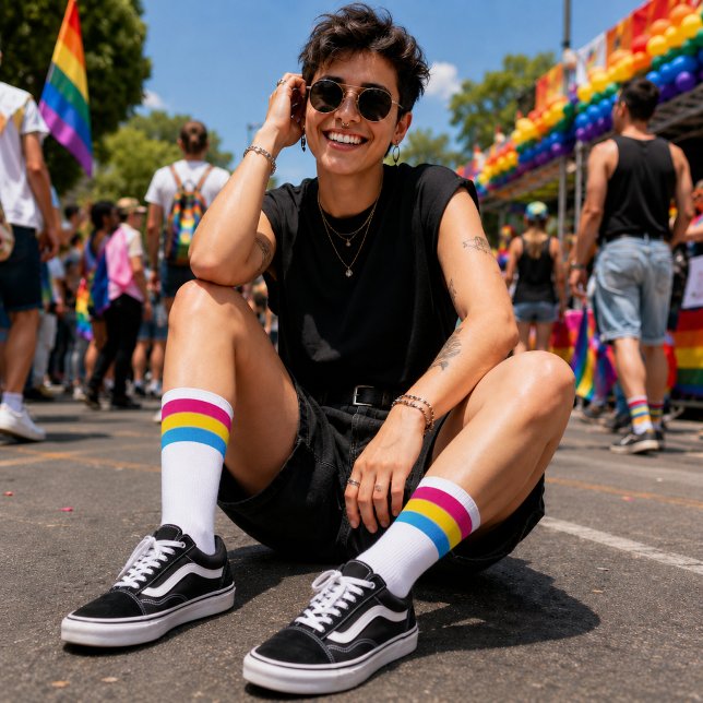 Chaussette Fierté pansexuelle à dégradé  (Créateur téléchargé)