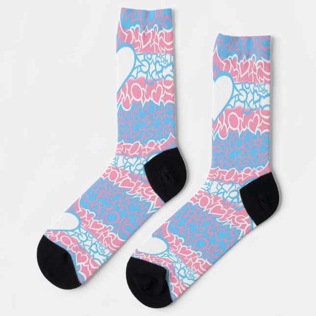 Chaussette Fierté Trans Squiggle (Gauche)