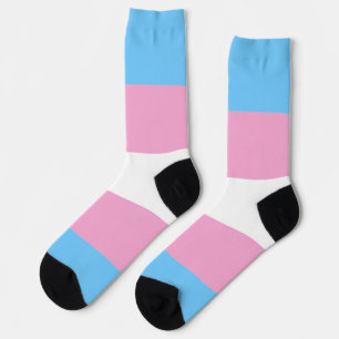 Chaussette Fierté transgenre rose Bleu blanc rayé LGBT