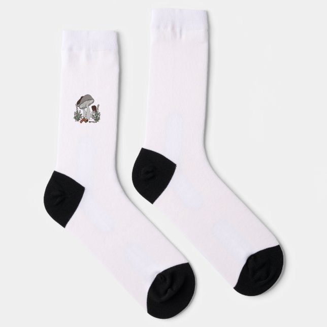 Chaussette figdewdrops Caterpillar & Mushrooms crew socks (Droite)