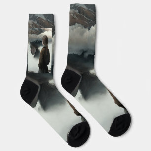 Chaussette Fille avec des nuages