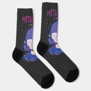 Chaussette Fille d'anime lunettes de réalité virtuelle Chauss