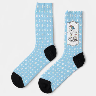 Chaussette Fille Tea Party Bichon Frise Chien - mignon