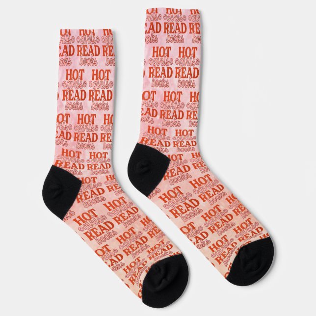 Chaussette Filles Chaudes Lisent Des Livres (Droite)