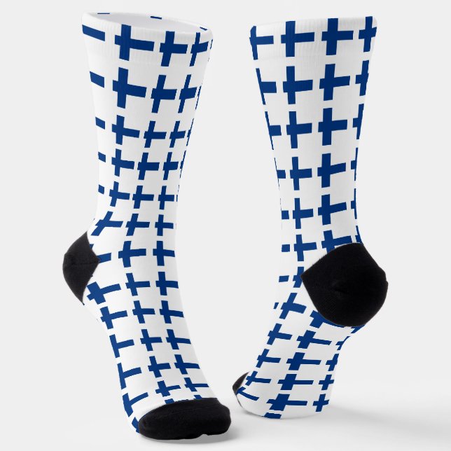 Chaussette Finlande Chaussettes, mode patriotique du drapeau  (Angulaire)
