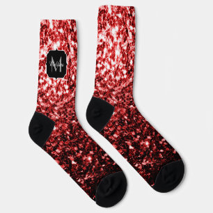 Chaussette Flamme rouge foncé Parties scintillant scintille G